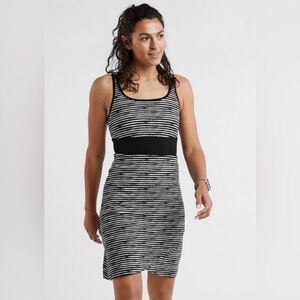 NWT Title Nine Black and White Striped Dress - size L